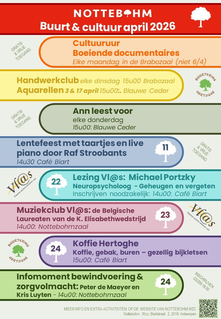 Buurt en Cultuurkalender Nottebohm april 2026