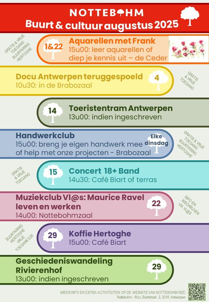 Buurt en Cultuurkalender Nottebohm augustus 2025