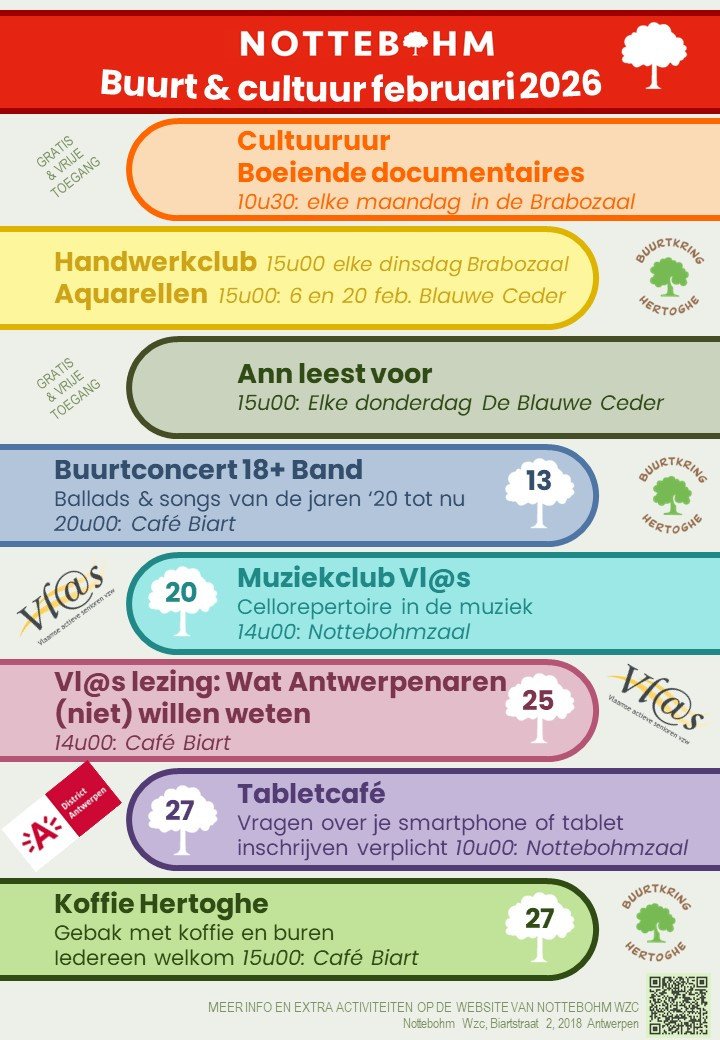 Buurt en Cultuurkalender Nottebohm februari 2026